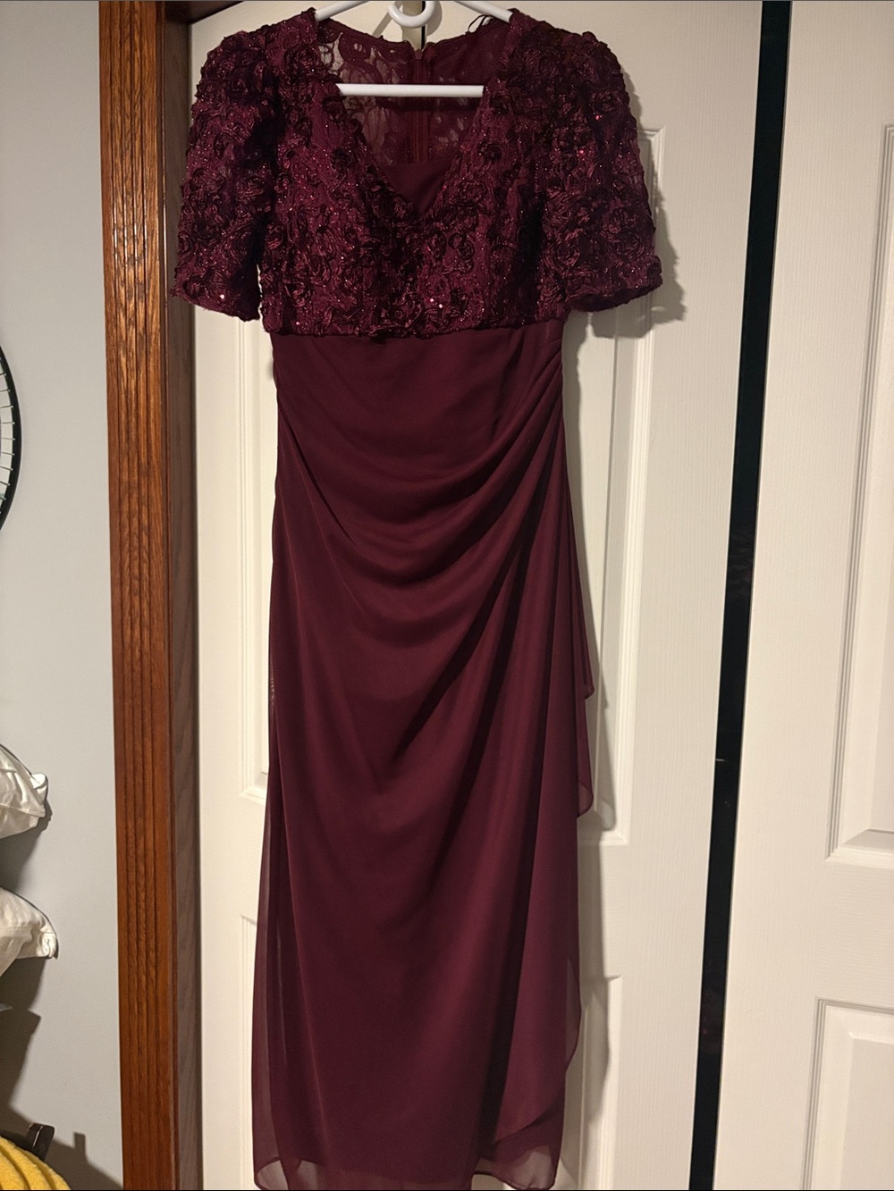 Ruby Lace-Top Maxi Mother of the Bride Dress